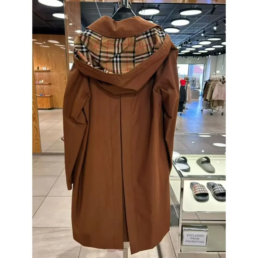 Burberry Women’s Hooded Single-Breasted Coat with hood New US4 - Picture 8 of 14
